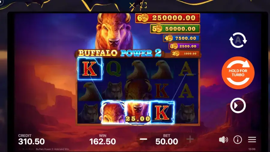 Buffalo Power 2 winning spin with buffalo wild