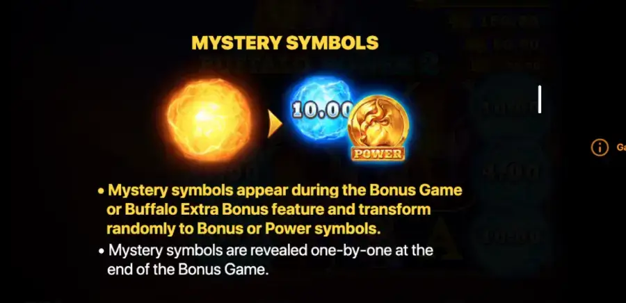 Buffalo Power 2 Mystery Symbols feature